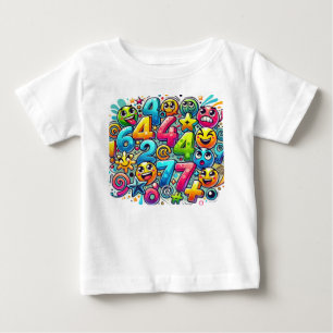 T-shirt Pour Bébé Color pop Digits 2026 – Emoji Math Folie