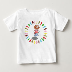 T-SHIRT POUR BÉBÉ COLORÉ UNITED WORLD PAPER CHAÎNE ET CUTE GARÇON