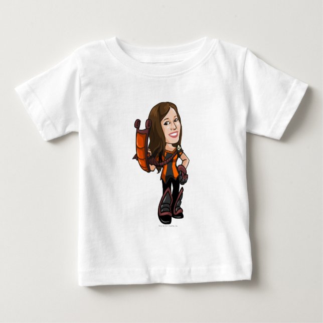 T-shirt Pour Bébé Comastar a hanté le joueur de personnel en bois (Devant)