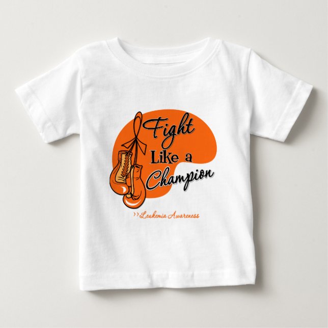 T-shirt Pour Bébé Combat comme une leucémie de champion (Devant)