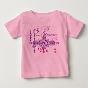 T-shirt Pour Bébé Combinaison bodysystème rose personnalisée Princes