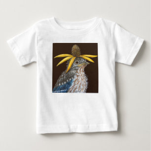 T-shirt Pour Bébé Combinaison d'oiseau bleu de bébé