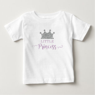 T-shirt Pour Bébé Combinaison Little Princess Tutu, Violet et Argent