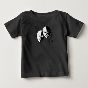 T-shirt Pour Bébé Comédie Tragédie Masques Acteur Cadeau