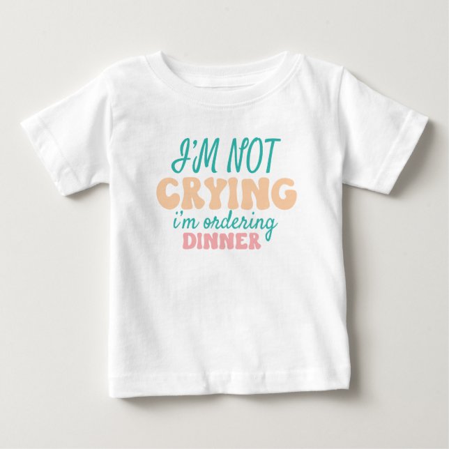 T-shirt Pour Bébé Commande Dîner (Devant)
