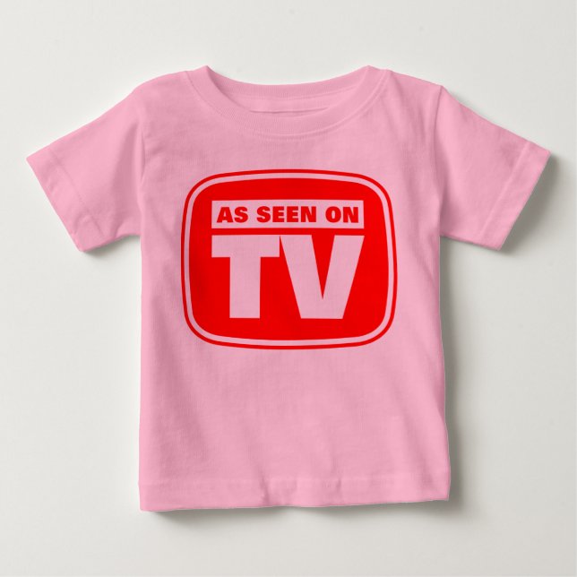 T-shirt Pour Bébé Comme vu à la télévision - Customisé (Devant)