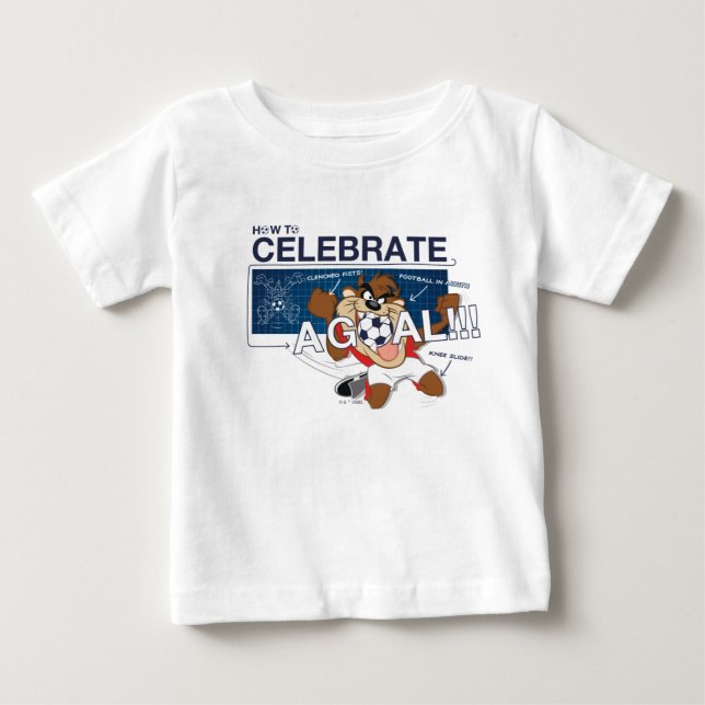 T-shirt Pour Bébé Comment célébrer un but avec TAZ™ (Devant)