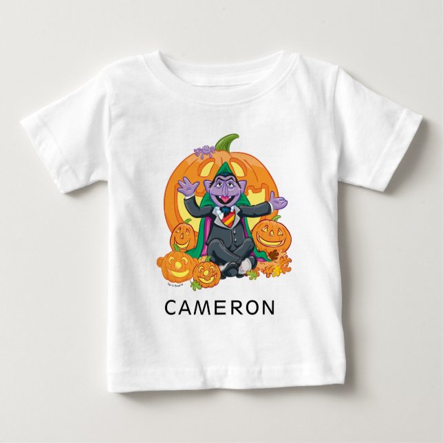 T-shirt Pour Bébé Comte von Count | Citrouilles d'Halloween (Devant)