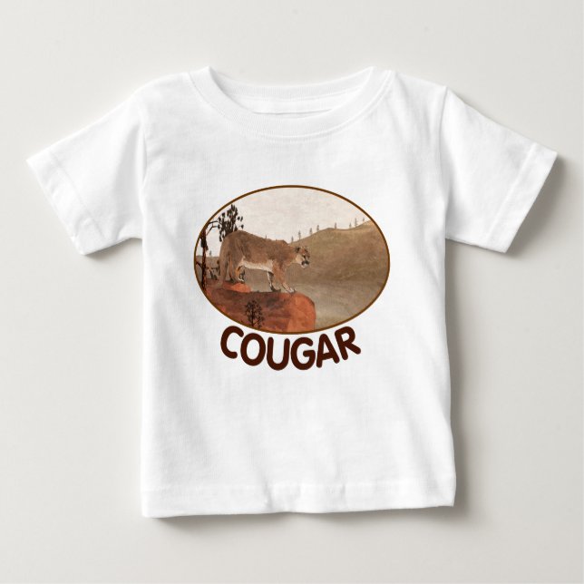 T-shirt Pour Bébé Concentration - Cougar (Devant)