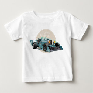 T-shirt Pour Bébé Concept de voiture de course retro personnalisé