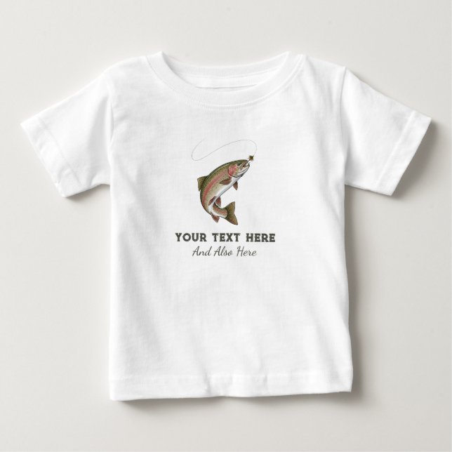 T-shirt Pour Bébé Concepte de pêche personnalisé - Conception de pêc (Devant)