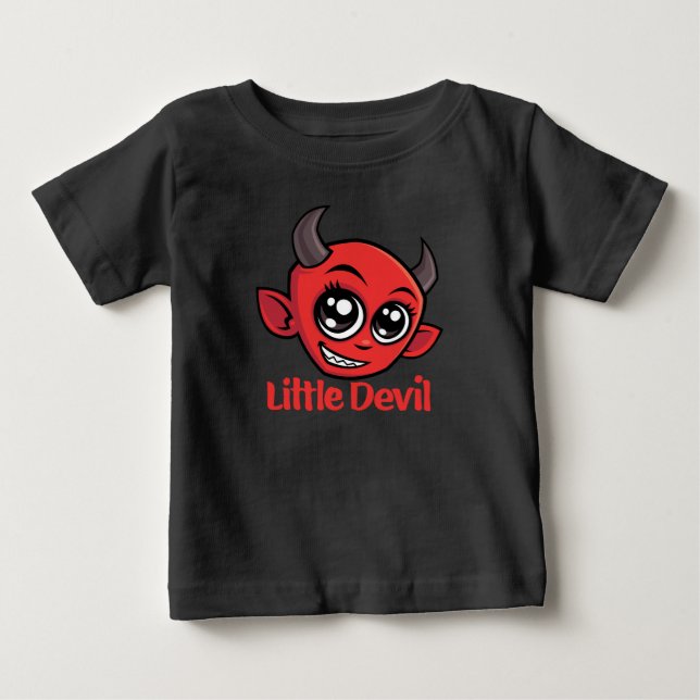 T-shirt Pour Bébé Conception adorable de personnage Little Devil (Devant)