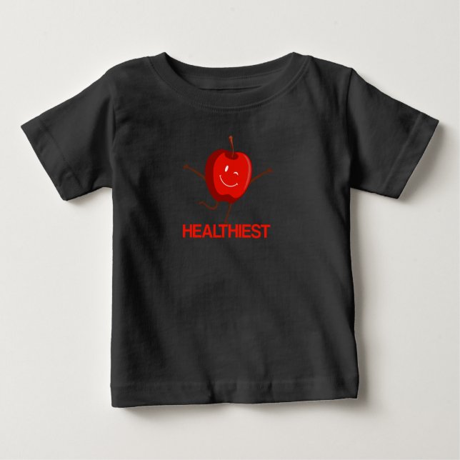 T-shirt Pour Bébé Conception Apple la plus saine (Devant)
