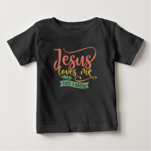 T-shirt Pour Bébé Conception Chrétienne Jésus M'Aime. C'est ce que