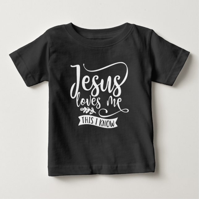 T-shirt Pour Bébé Conception Chrétienne Jésus M'Aime. C'est ce que j (Devant)