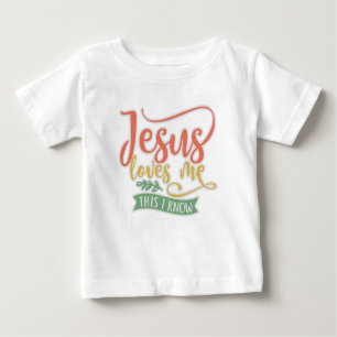 T-shirt Pour Bébé Conception Chrétienne Jésus M'Aime. C'est ce que j