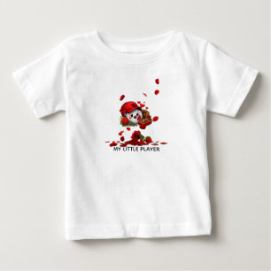 T-shirt Pour Bébé Conception d'amour de baseball mignonne