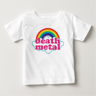 T-shirt Pour Bébé Conception d'arc-en-ciel en métal de la mort