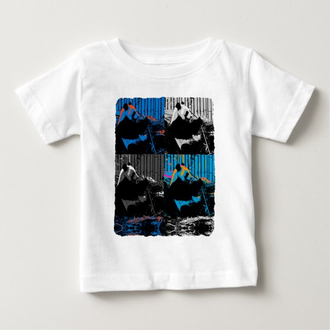 T-shirt Pour Bébé Conception d'art moderne multi-panneaux d'ours Pan (Devant)