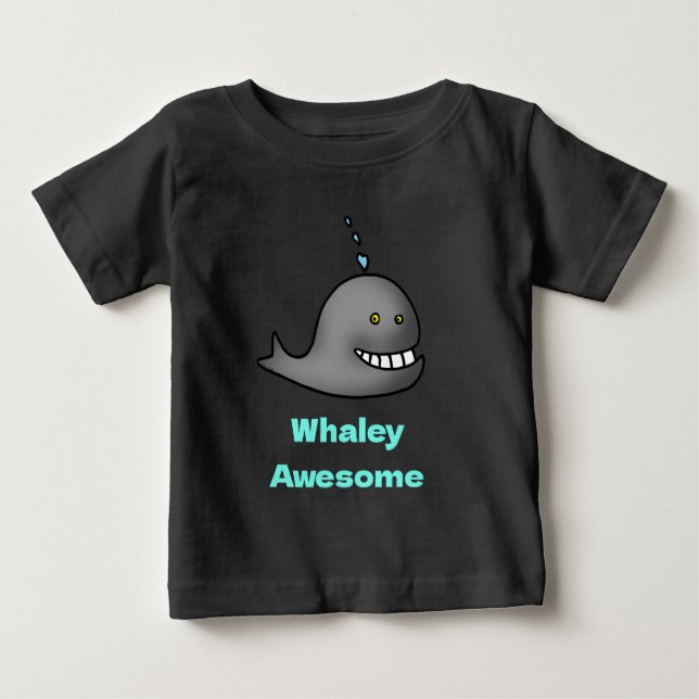 T-shirt Pour Bébé Conception de baleine drôle et géniale de Whaley (Devant)