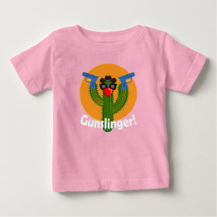 T-shirt Pour Bébé Conception de cactus Gunslinger - T-Shirt bébé en