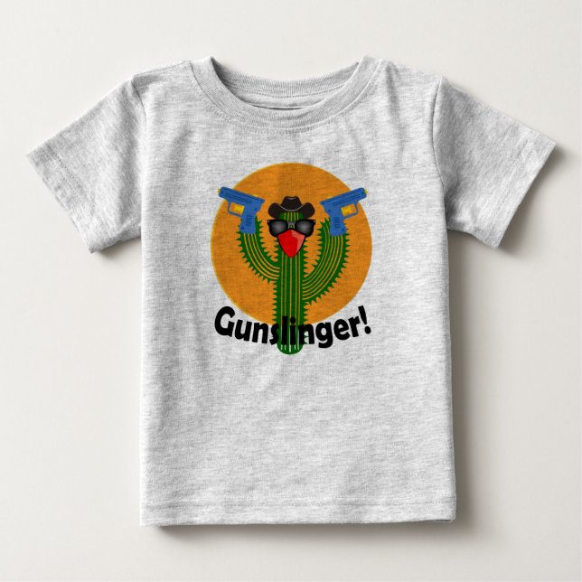 T-shirt Pour Bébé Conception de cactus Gunslinger - T-Shirt bébé en  (Devant)
