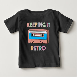T-shirt Pour Bébé Conception de cassette Rétro