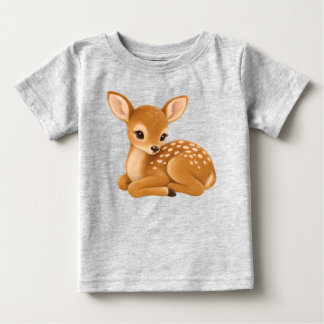 T-shirt Pour Bébé Conception de cerf bébé dessin animé animal de la