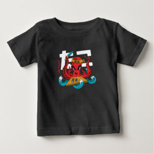 T-shirt Pour Bébé Conception de chef de sushi de pieuvre drôle