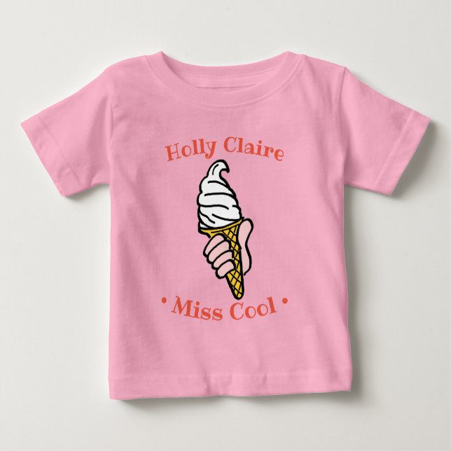 T-shirt Pour Bébé Conception de cônes de crème glacée pour personnal (Devant)