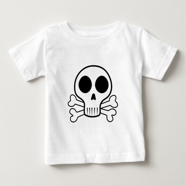T-shirt Pour Bébé Conception de crâne de pirate (Devant)