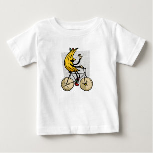 T-shirt Pour Bébé Conception de dessin animé de motard à la banane d