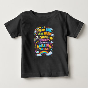 T-shirt Pour Bébé Conception de dessins animés positifs et colorés p