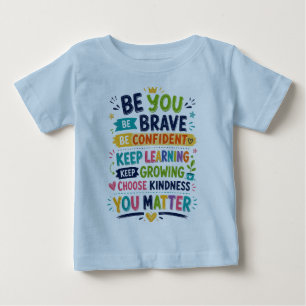 T-shirt Pour Bébé Conception de dessins animés positifs et colorés p