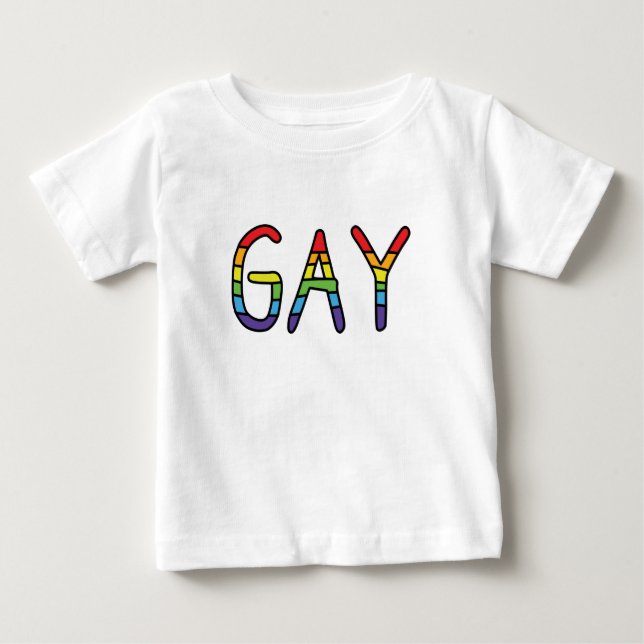 T-shirt Pour Bébé Conception de Doodle Gay (Devant)