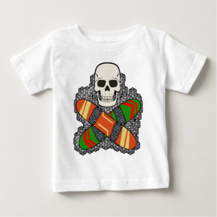 T-shirt Pour Bébé Conception de drapeau pirate Jolly Roger crâne de