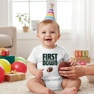 T-shirt Pour Bébé Conception de football pour le premier anniversair