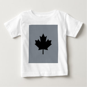 T-shirt Pour Bébé Conception de la feuille d'érable noire canadienne