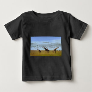 T-shirt Pour Bébé Conception de la girafe du parc national de Nairob