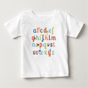 T-shirt Pour Bébé Conception de l'alphabet
