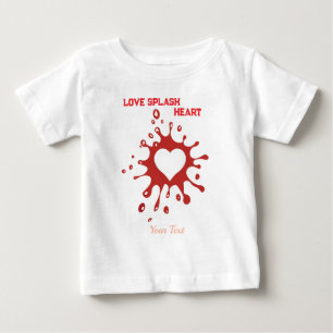T-shirt Pour Bébé Conception de l'éclaboussure de cœur – Création d'