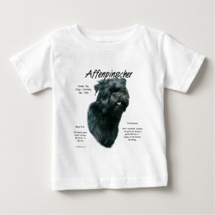 T-shirt Pour Bébé Conception de l'historique Affenpinscher