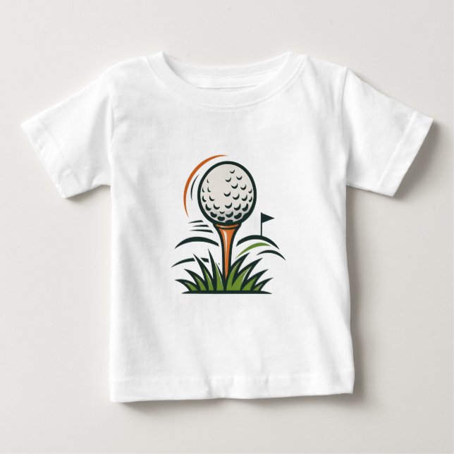 T-shirt Pour Bébé Conception de logo de sport de drapeau d'herbe de  (Devant)