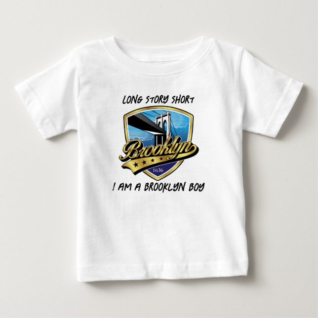 T-shirt Pour Bébé Conception de logo élégant Gold Brooklyn (Devant)