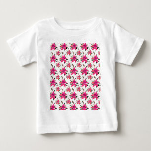 T-shirt Pour Bébé Conception de motif floral Fleurs roses