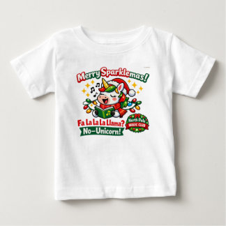T-shirt Pour Bébé Conception de Noël Licorne