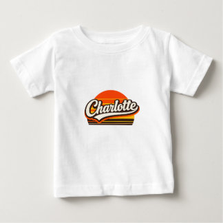 T-shirt Pour Bébé Conception de nom personnalisé Charlotte Retro Sun
