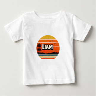 T-shirt Pour Bébé Conception de nom personnalisé Liam Rétro