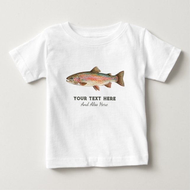 T-shirt Pour Bébé Conception de pêche personnalisée pour amateur de  (Devant)