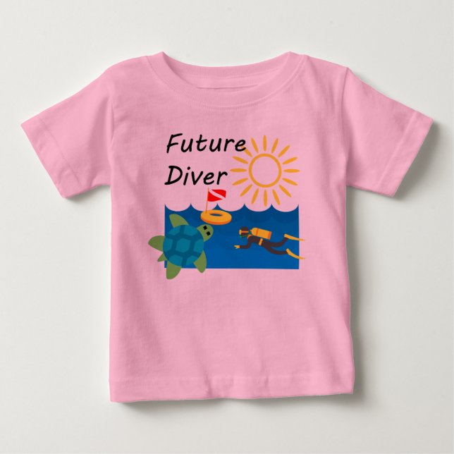 T-shirt Pour Bébé Conception de plongeur futur - T-Shirt bébé en jer (Devant)
